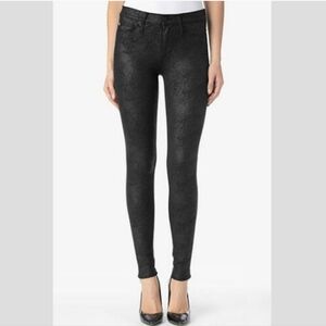 Hudson Midrise Nico Skinny Metallic black pants Echo
